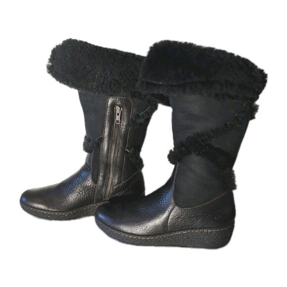 Born Women's Black Size 8.5/40 Medium Width Leather Winter Boots - Picture 3 of 14